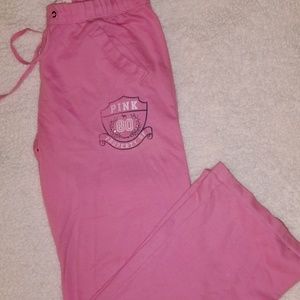 Pink Victoria's Secret Boyfriend lounge pants